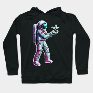 Astronaut Holding Earth Artwork Hoodie